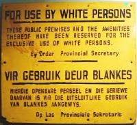 South African apartheid sign