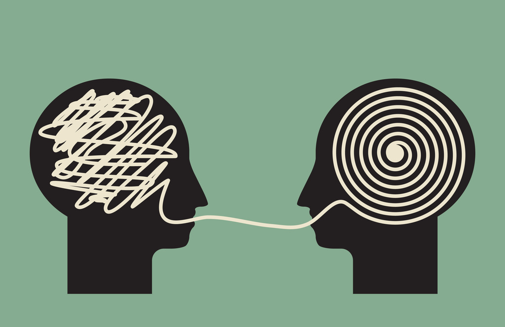 brain and communication illustration