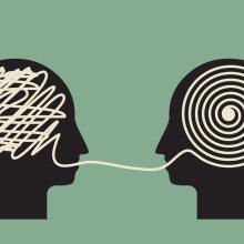 brain and communication illustration